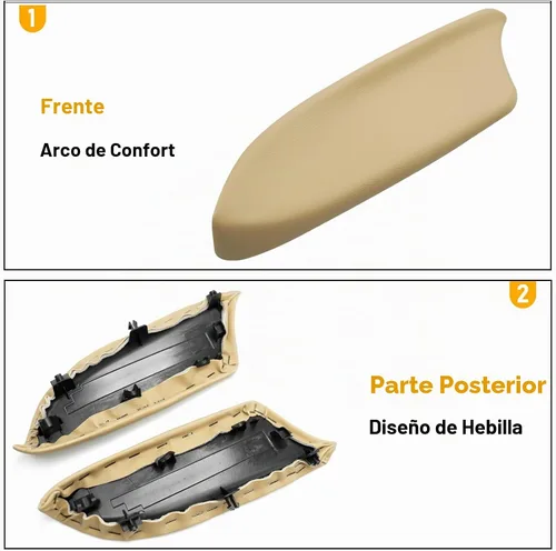 Vista 5 de para puerta delantera Honda Accord 2008-2012, 2 unidades, beige