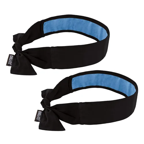 Vista 14 de Ergodyne Chill Its 6700CT - Bandana de enfriamiento, forrada con material PVA evaporativo para un alivio de enfriamiento rápido, lazo para un ajuste