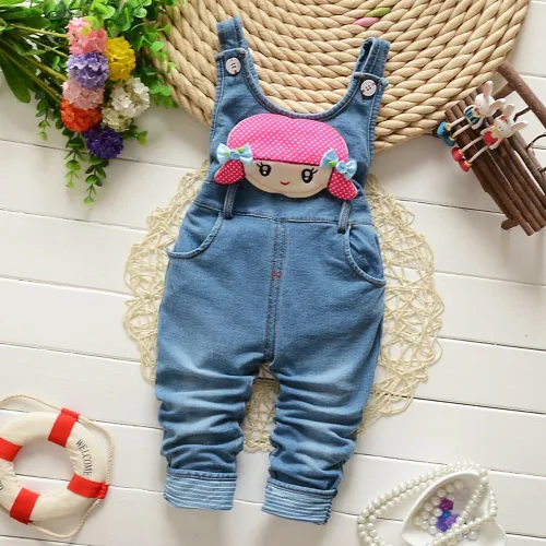 Vista 60 de KIDSCOOL SPACE Bebé Algodón 3D Dibujos Animados Suave Tejidos Vaqueros Monos