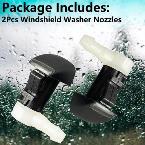 Vista 3 de Cheriezing Kit de 2 boquillas para limpiaparabrisas compatible con 2013-2016 Dart # 68081370AB