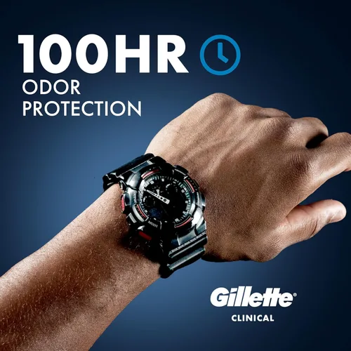 Vista 3 de Gillette Antitranspirante clínico y desodorante para hombres, protección contra el sudor y el olor 72 horas, frescura de larga duración, tecnología