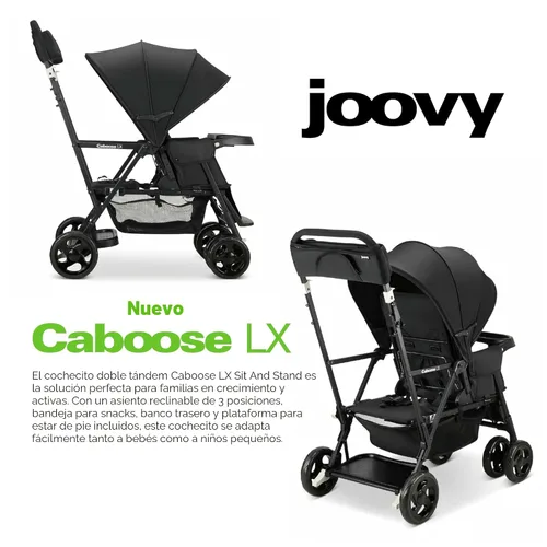 Vista 3 de Joovy Caboose LX Tandem - Cochecito de pie, color negro