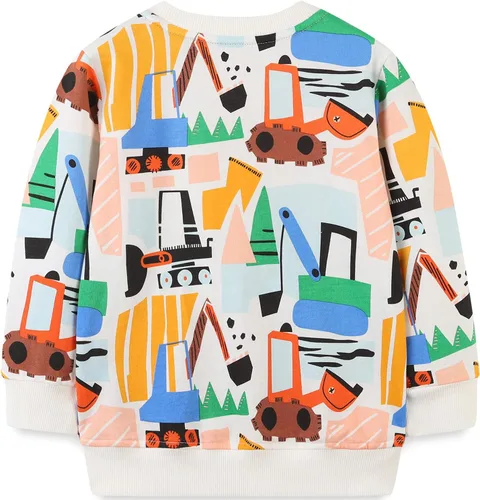 Vista 2 de Sudadera de manga larga con cuello redondo de algodón para niño pequeño, ropa de Navidad 2-7T