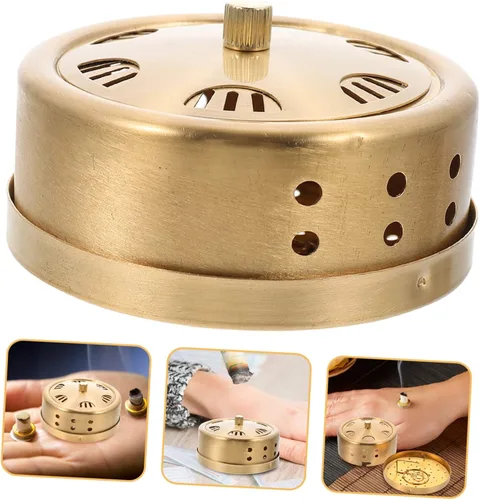 Vista 7 de Tanque de cobre quemador portátil para terapia de masaje en el hogar, material de cobre duradero, compacto, fácil de usar, efecto calmante suave