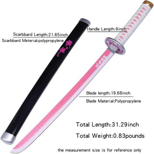 Vista 62 de ziqing Espada para cosplay de Demon Slayer hecha a mano, Katana de 31 pulgadas con múltiples estilos para elegir