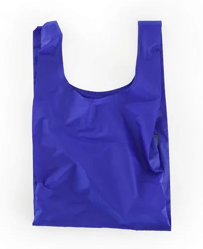 Vista 5 de BAGGU Standard Reusable Shopping Bag, Ripstop Nylon Grocery Tote or Lunch Bag Piel de serpiente rosa