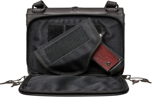 Vista 7 de Lady Conceal Organizador cruzado de cuero Jolene oculto Dusty Black