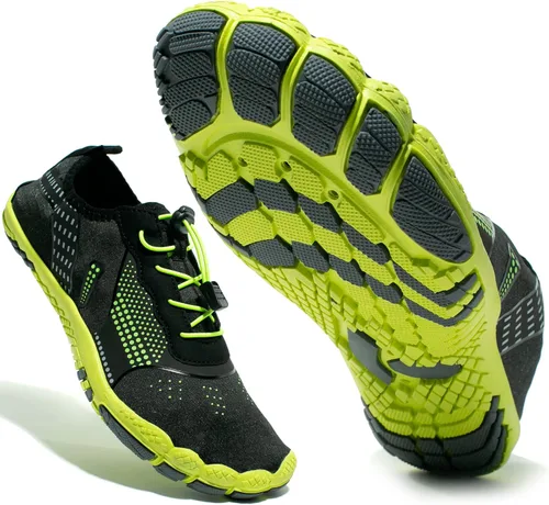 Vista 5 de deenor Adjustable Water Shoes for Men Quick Dry Wide Toe Aqua Shoes for Swim Beach Surf