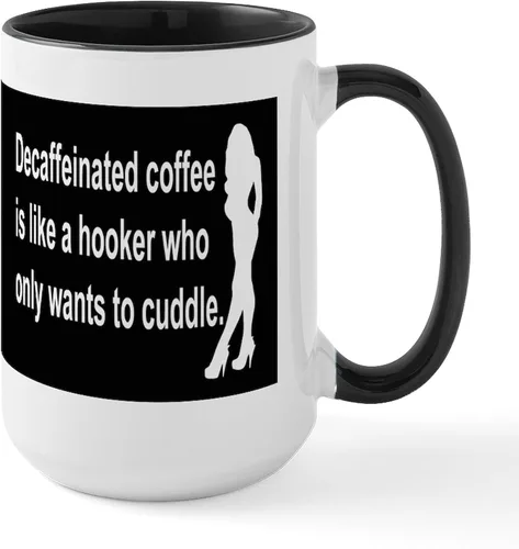 Vista 24 de CafePress Cattitude Funny Cat Saying Taza Grande de Café de Cerámica 15 oz (444 ml)