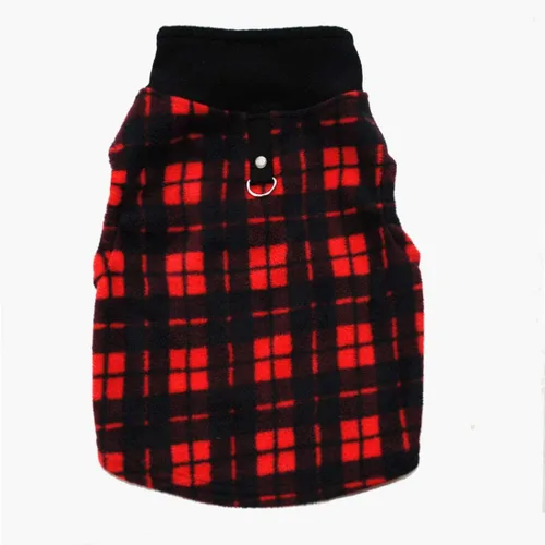 Vista 13 de Suéter para perro, chaleco de forro polar suave con anillo para correa, chaqueta pullover de invierno para mascotas, ropa para cachorros, perros