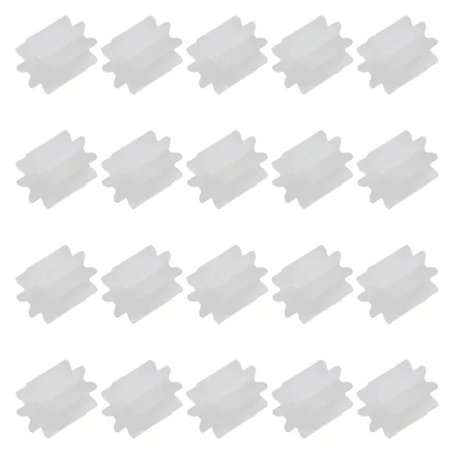 Vista 7 de Othmro 20 piezas de engranajes de plástico 8 dientes modelo 082A engranaje de reducción engranajes de gusano de plástico para RC coche robot motor