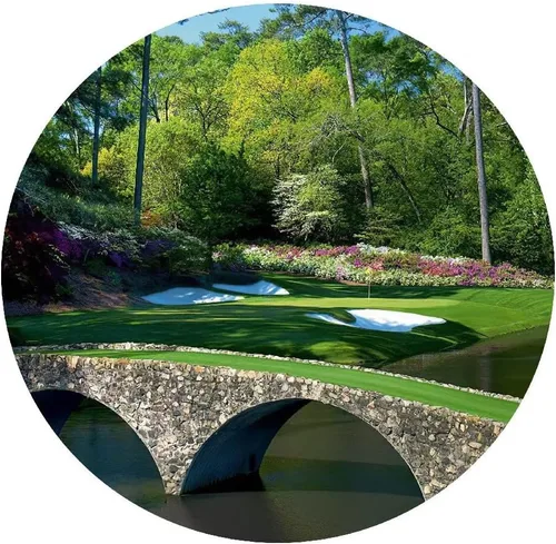 Vista 7 de chenchenArt Augusta - Arte de pared para campo de golf nacional Augusta, campo de golf de 12 hoyos, arte de pared para sala de estar, dormitorio