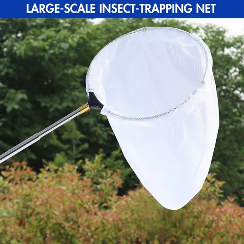 Vista 4 de Red telescópica de mariposa, pesca extensible de acero inoxidable, 15 a 70 pulgadas, redes de juguete para insectos para niños y familia (plateado)