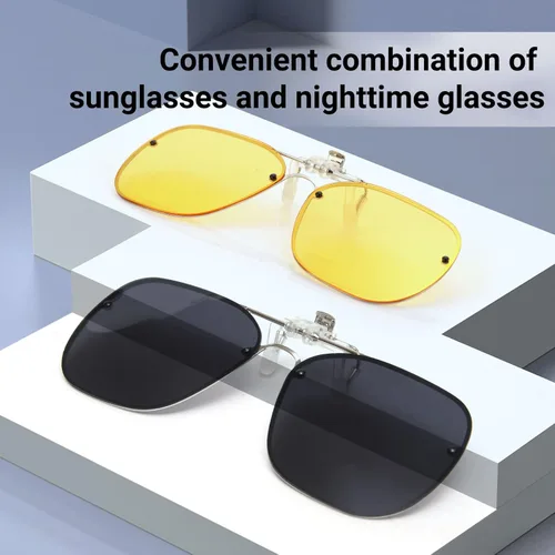 Vista 2 de TERAISE Gafas de sol con clip abatibles polarizadas HD unisex para exteriores conducción UV400
