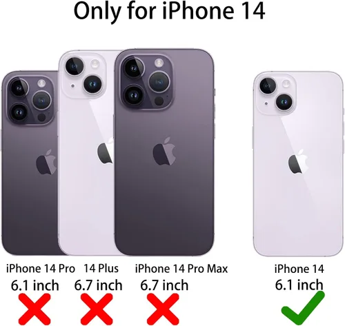 Vista 7 de Funda para iPhone 14 con 2 protectores de pantalla, resistente a los golpes, a prueba de caídas, a prueba de polvo, cuerpo completo, resistente