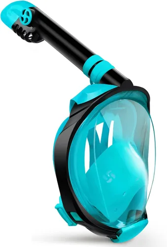 Vista 18 de Greatever G2 - Máscara de esnórquel de cara completa con el moderno sistema de parte superior seca, plegable, con visión panorámica de 180 grados