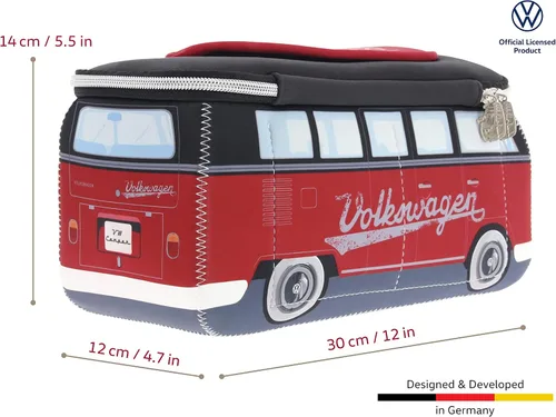 Vista 3 de BRISA VW Collection - Volkswagen - Bolsa universal de neopreno para maquillaje, cosméticos, artículos de tocador para farmacia de viaje, con diseño