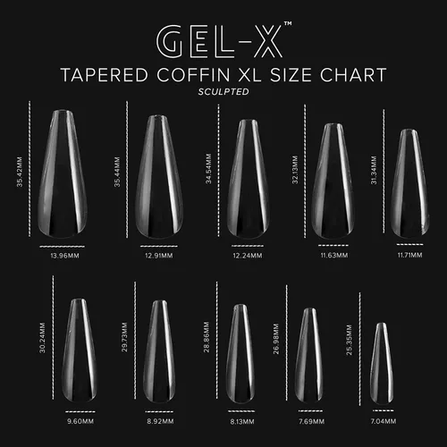 Vista 9 de Apres Nail Gel-X - Caja de puntas esculpidas extra larga 250 puntas Gel-X Calidad premium 10 tamaños 0-9 No tamaño 00 incluido Versión 2022