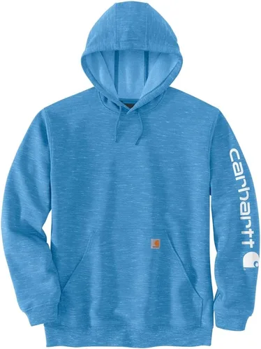 Vista 61 de Carhartt Sudadera de ajuste holgado para hombre con logotipo en la manga, de peso medio, gráfica, liquidación Terreno ámbar
