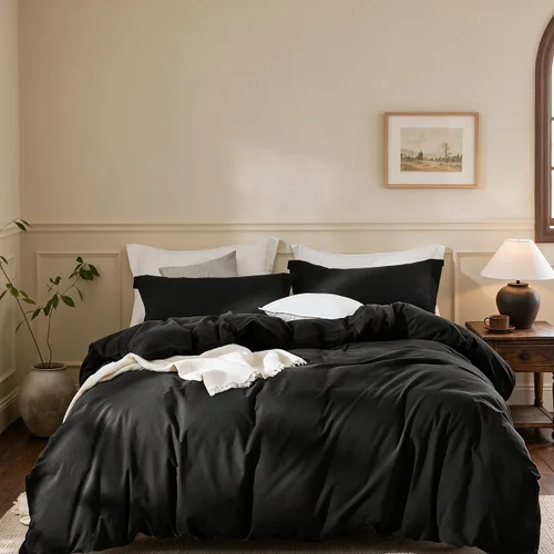 Vista 53 de CLOTHKNOW juego de edredón blanco de tamaño queen con volantes, ropa de cama de estilo granja, juegos de edredón shabby chic para todas las Volantes