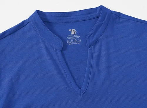 Vista 20 de Gopune Polo de golf con cuello en V para mujer, sin cuello, manga corta, ligera, de secado rápido, camisetas de tenis para correr