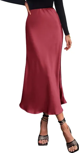 Vista 16 de BTFBM Faldas largas para mujer, trajes de otoño 2026 Azul marino
