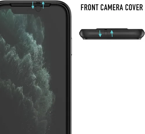 Vista 3 de Funda Spy-Fy para iPhone 11 con cubiertas para cámara delantera y trasera Protege tu privacidad A prueba de caídas desde 6 pies 15,49 cm