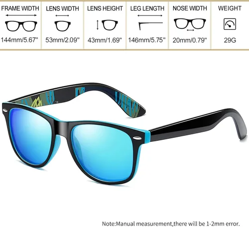 Vista 4 de Joopin Gafas de sol cuadradas polarizadas con protección UV para hombre y mujer