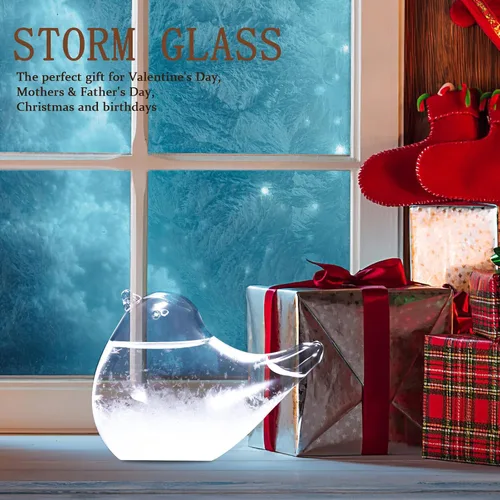 Vista 5 de Pronosticador Meteorológico de Cristal de Tormenta, Regalos Perfectos para Mujeres, Barómetro Predictor del Tiempo Estación Meteorológica