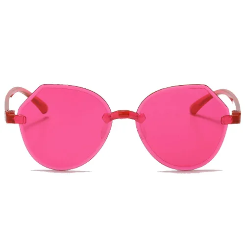 Vista 3 de 2020 gafas de sol transparentes jelly de una sola pieza gafas de sol de color caramelo integradas gafas de sol océano (transparente)