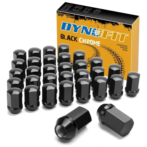 Vista 9 de Dynofit Tuercas de llanta OEM de 0.472 in x 1.5 para fusión 2005-2021, Escape 2001-2026, enfoque 2008-2018, tuercas de rueda de estilo de una pieza