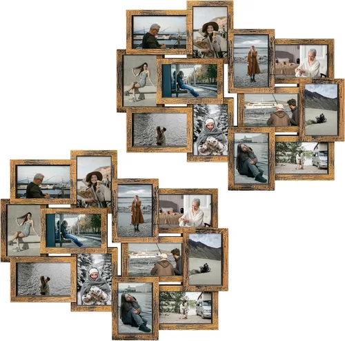 Vista 9 de Jerry & Maggie Paquete de 12 marcos de fotos de collage, marco de fotos para decoración de pared de 4 x 6 pulgadas, 12 aperturas, marcos de fotos