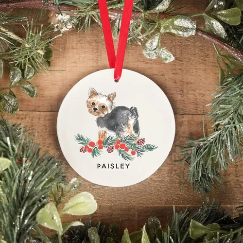 Vista 27 de Adorno personalizado para perro, adorno de Navidad personalizado Golden Retriever, regalos personalizados para amantes de las mascotas, regalos