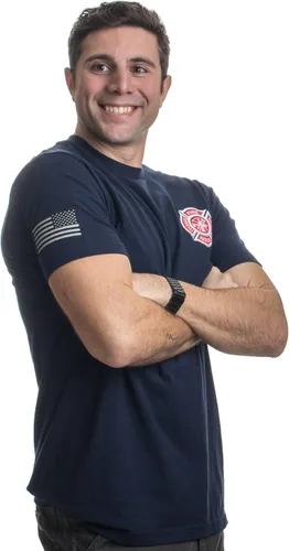 Vista 3 de Firefighter Maltese Cross Fire Fighter Rescue Courage Honor Camiseta Línea Roja