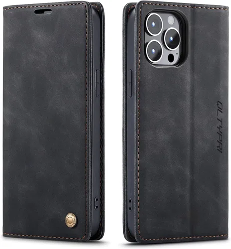 Vista 69 de QLTYPRI Para iPhone Air Case Wallet Con Tarjetero, Vintage PU Cuero Kickstand Cierre Magnético A Prueba De Golpes Folio Libro Funda Para IPhone 17