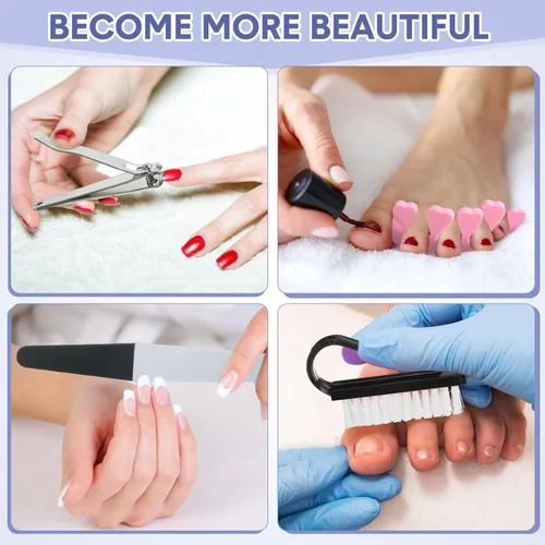 Vista 5 de Gisafai Kit de pedicura profesional de 27 piezas, herramientas de pedicura para pedicura, reposapiés, removedor de piel muerta, antideslizante
