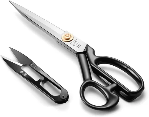 Vista 10 de Tijeras de costura, tijeras de costura de tela de 9 pulgadas, tijeras de alta resistencia, corte afilado para manualidades, cuero, costura