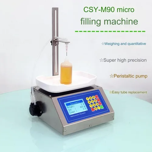 Vista 2 de CSY-M90Pesaje dispensador de líquido cuantitativo bomba peristáltica máquina de llenado micro de alta precisión1-50ML