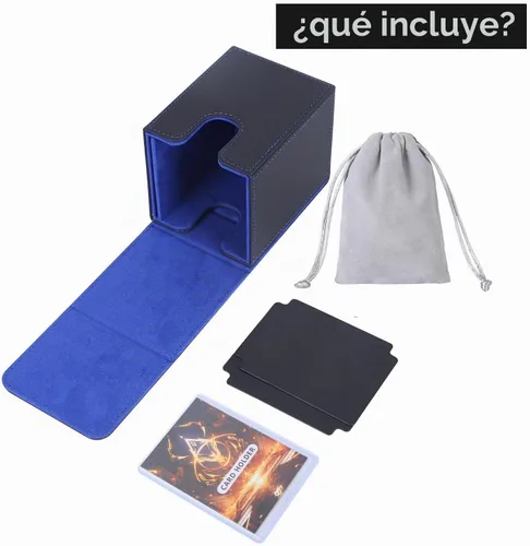 Vista 5 de AFIING MTG Caja de Mazo para Commander Display, Caja de Cartas que Cabe 100 Cartas con Doble Funda, Caja de Almacenamiento Magic Commander TCG con 2