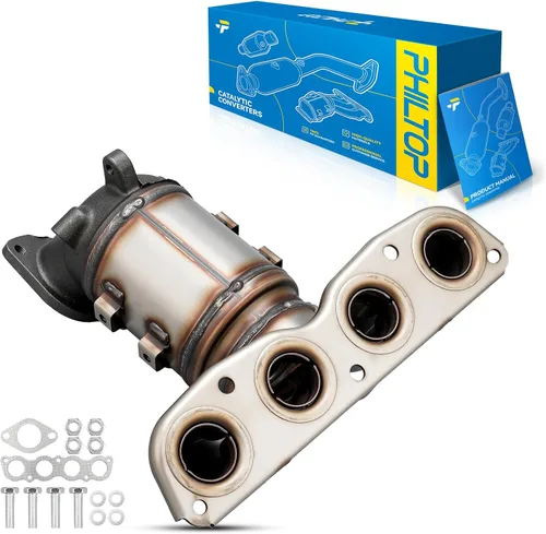 Vista 103 de PHILTOP Convertidor Catalítico de Ajuste Directo para Murano 2009 2010 2011 2012 2013 2014 3.5L, Cáscara de Acero Inoxidable Aluminio 203-1010