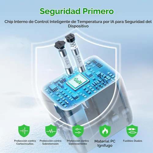 Vista 8 de MOMAX Adaptador de viaje universal Mini 35W Adaptador de corriente de Negro