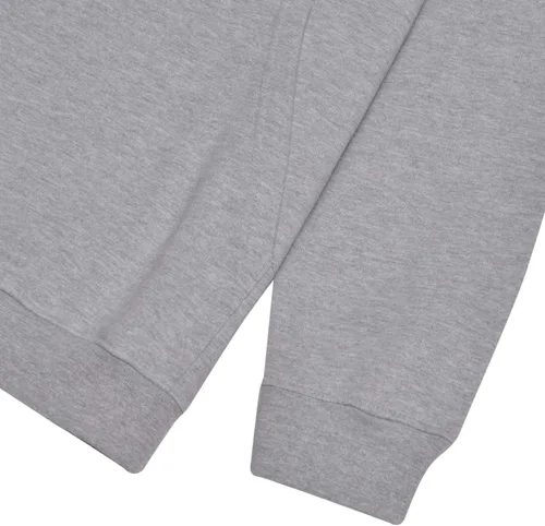 Vista 3 de Fila Sudadera con capucha grande y alta para hombre – Sudadera con capucha de forro polar para hombre Logo recto gris jaspeado