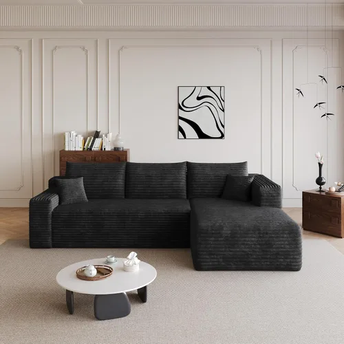 Vista 7 de AUGOP Sofá modular moderno de 96 pulgadas para sala de estar, sofá modular con sofás en forma de L, sofá tapizado sin hueso, asiento profundo, sofá