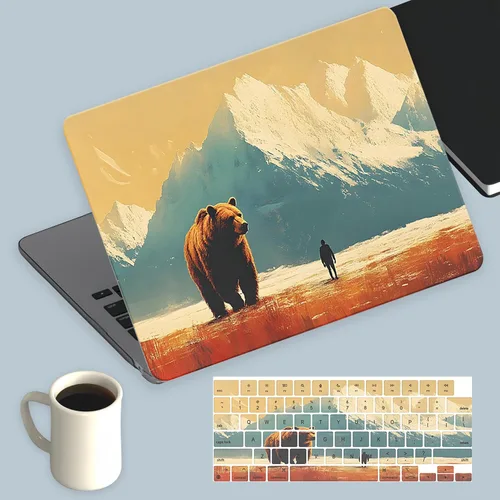 Vista 26 de Compatible con Funda para MacBook Air de 13 Pulgadas con Diseño de Cocodrilo 2021 2020 2019 2018 M1 A2337 A2179 A1932, Texturizada Elegante Lujosa