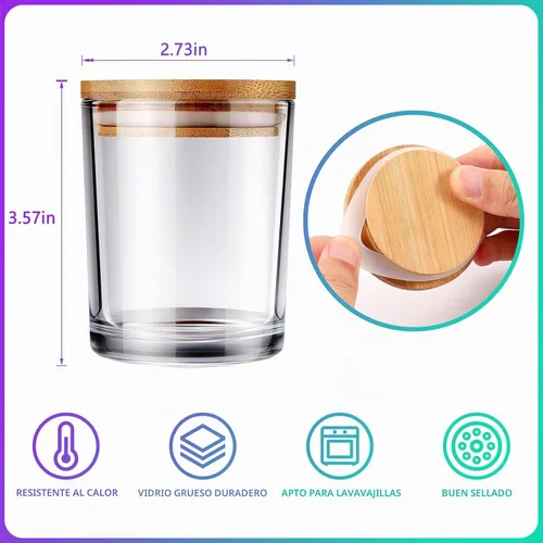 Vista 3 de 20 PCS Tarros para Velas, Tarros para Velas con Tapas, Kit para Hacer Velas, Tarros para Velas al Por Mayor para Velas Tarros de vela a granel