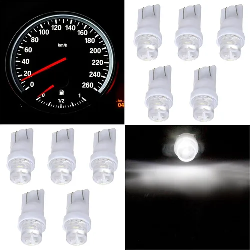 Vista 6 de Paquete de 10 bombillas LED blancas T10 168 194 para panel de instrumentos, tablero de luz de difusión