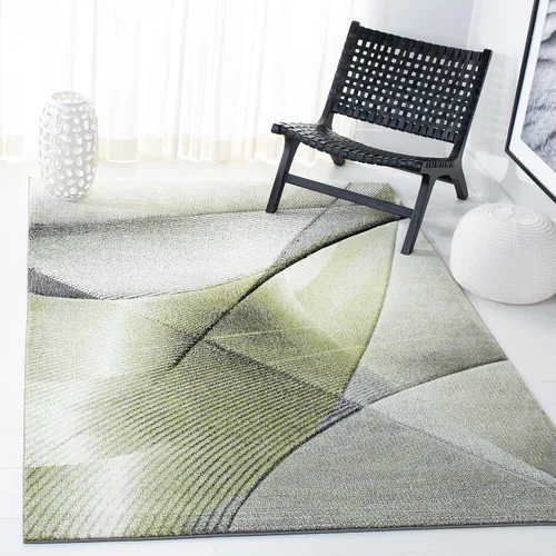 Vista 23 de SAFAVIEH Hollywood Collection - Alfombra decorativa de 2 pies 3 pulgadas x 4 pies, beige y azul, diseño moderno de mediados de siglo, no desprende