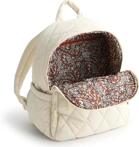 Vista 3 de Vera Bradley Mochila ligera para mujer Bancroft, negra, talla única, Piedra pómez., Tamaño único