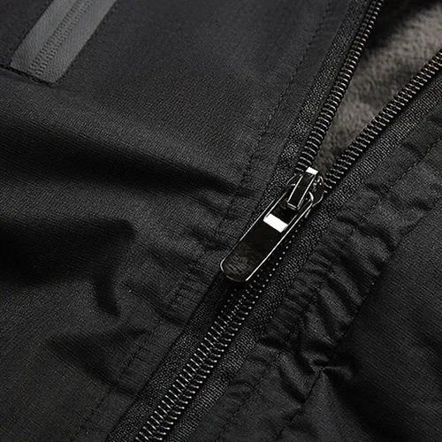 Vista 6 de IEPOFG Abrigo de lluvia impermeable de invierno para hombres Slim Fit grueso cálido chaqueta térmica senderismo cortavientos esquí ropa deportiva al
