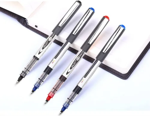 Vista 4 de Gullor Vision Stick - Bolígrafos de punta fina de punta fina, tinta líquida de 0.020 in, de secado rápido, para escribir, tinta azul, paquete de 12
